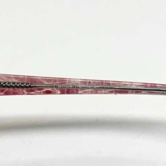 VINTAGE FUNDAMENTALS F008 PINK CLEAR EYEGLASS FRAMES 54 15 145 PLASTIC METAL ARM - Picture 8 of 16